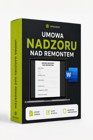 Umowa nadzoru nad remontem